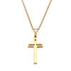 DOTIFI Stainless Steel Necklace For Women Lover's Gold And Rose Gold Color Chain Cross Necklace Small Cross Religious Jewelry