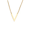 DOTIFI Stainless Steel Necklace For Women Lover's Gold And Rose Gold Color Simple V Pendant Necklace Engagement Jewelry Friends