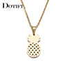 DOTIFI Stainless Steel Necklace For Women Lover's Gold And Silver Color Pineapple Pendant Necklace Engagement Jewelry