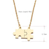DOTIFI Stainless Steel Necklace For Women Lover's Gold And Silver Color Puzzle Pendant Necklace Engagement Jewelry