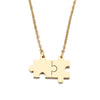 DOTIFI Stainless Steel Necklace For Women Lover's Gold And Silver Color Puzzle Pendant Necklace Engagement Jewelry