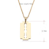 DOTIFI Stainless Steel Necklace For Women Lover's Gold And Silver Color Shaver Shape Pendant Necklace Engagement Jewelry