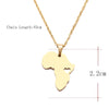 DOTIFI  Stainless Steel Necklace For Women Man Africa Map Gold And Silver Color Pendant Necklace Engagement Jewelry