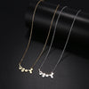 DOTIFI  Stainless Steel Necklace For Women Man Bird And Flower Gold And Silver Color Pendant Necklace Engagement Jewelry
