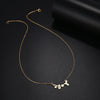 DOTIFI  Stainless Steel Necklace For Women Man Bird And Flower Gold And Silver Color Pendant Necklace Engagement Jewelry