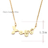DOTIFI  Stainless Steel Necklace For Women Man Bird And Flower Gold And Silver Color Pendant Necklace Engagement Jewelry