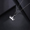 DOTIFI Stainless Steel Necklace For Women Man Lover's Cartoon Crown Gold And Silver Color Pendant Necklace Engagement Jewelry