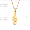 DOTIFI Stainless Steel Necklace For Women Man Lover's Music Gold And Silver Color Pendant Necklace Engagement Jewelry