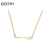 DOTIFI  Stainless Steel Necklace For Women Man Lucky Love Arrow Pendant Choker Necklace Engagement Jewelry