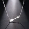 DOTIFI  Stainless Steel Necklace For Women Man Lucky Love Arrow Pendant Choker Necklace Engagement Jewelry