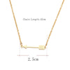 DOTIFI  Stainless Steel Necklace For Women Man Lucky Love Arrow Pendant Choker Necklace Engagement Jewelry