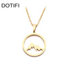 DOTIFI-collar de acero inoxidable para mujer y hombre, colgante de Color dorado y plateado, joyería de compromiso