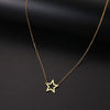 DOTIFI para mujer pentagrama hueco colgante de acero inoxidable collar moda joyería de regalo para amigo T59