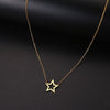 DOTIFI para mujer pentagrama hueco colgante de acero inoxidable collar moda joyería de regalo para amigo T59