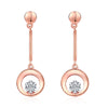 DOUBLE-R 0.02ct Natural White Diamond Earrings Women Round Solid 925 Silver Long Drop Earrings Classic Wedding Fine Jewelry Gift