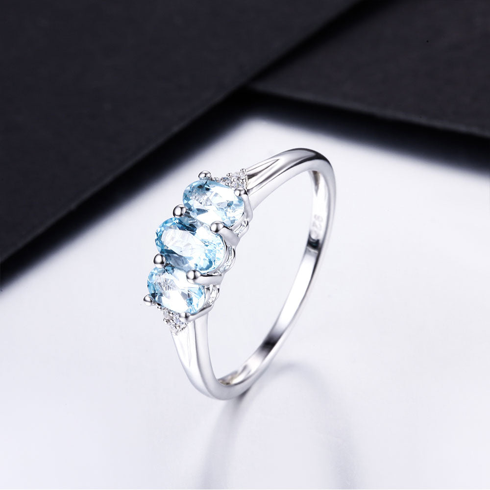 DOUBLE-R 0.87ct Natural Citrine Gemstone Solid 925 Sterling Silver Rings for women