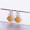 DOUBLE-R 1.7ct Yellow Genuine Natural Citrine Drop Earrings Real 925 Sterling Silver Fine Dangle Earrings Jewelry For Women