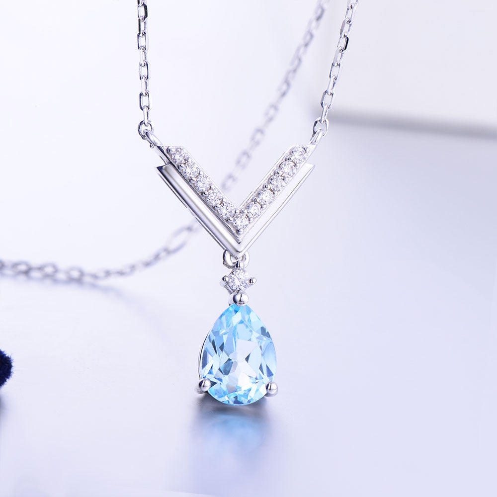 DOUBLE-R Classic 0.9ct Genuine Natural Amethyst Necklaces Pendants 925 Sterling Silver Fine wedding Jewelry For Women