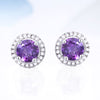 DOUBLE-R Double Use Natural Citrine Gemstone 925 Sterling Silver Stud Earrings For Women