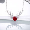 DOUBLE-R Fine Jewelry Created Sapphire Antlers Necklaces & Pendants Genuine 925 Sterling Silver Necklaces Brand New Jewelry