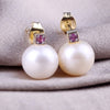 DOUBLE-R Pearl Earrings Women Pearl 925 Sterling Silver Stud Earrings Engagement Pearl Jewelry Gift box CAE00268F