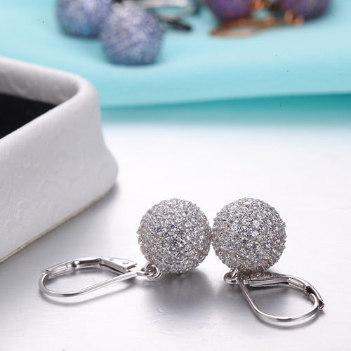 DOUBLE-R Genuine 925 Sterling Silver Clip-on Earrings Jewelry Real Earring Ladies Elegant Party Earrings CASE04266SD-1