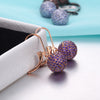 DOUBLE-RING Purple Clip-on Earrings Brand Women 925 Sterling Silver Earrings Cubic Zirconia Fine Jewelry Hot Sale CASE04266SB-3