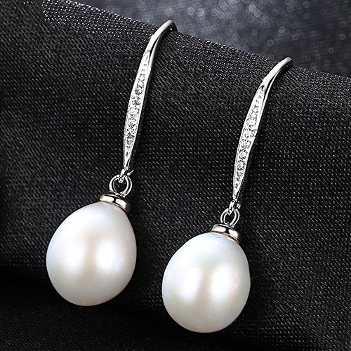 DR 2020 New brand Design Statement Fashion Natural Pearl Water Drop earrings For Women 925 silver Hook