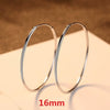 DR 925 Sterling Silver 10mm-50mm Hoop Earring& Fashion Sports Style Circle Fine Women Jewelry For Party gift or Daily-life