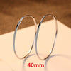 DR 925 Sterling Silver 10mm-50mm Hoop Earring& Fashion Sports Style Circle Fine Women Jewelry For Party gift or Daily-life