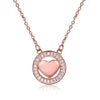 DR Authentic Platinum Color Round Hollow Heart Shape S925 Necklace 925 Sterling Silver Necklaces for Women Wedding Bride Jewelry