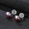 DR Brand 18k Pearl Stud Earrings Pearl & Pure 18k Yellow Gold Earrings Jewelry For Women Wearring Daily-life