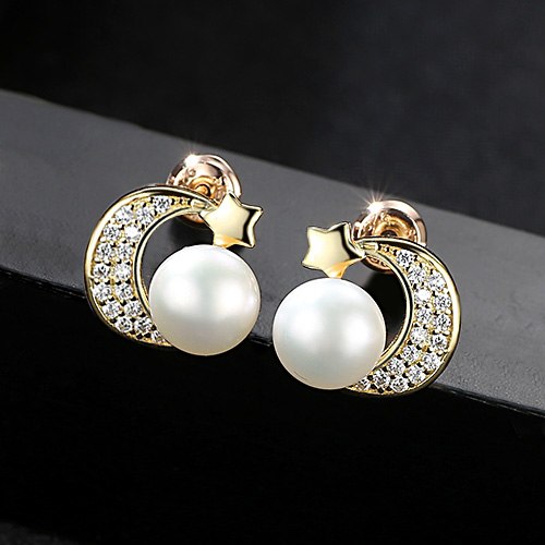 DR Brand 7-7.5mm Natural Pearl Stud Earrings for Women 925 Sterling Silver Pearls Jewelry Earring Factory Wholesale