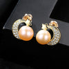 DR Brand 7-7.5mm Natural Pearl Stud Earrings for Women 925 Sterling Silver Pearls Jewelry Earring Factory Wholesale