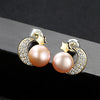 DR Brand 7-7.5mm Natural Pearl Stud Earrings for Women 925 Sterling Silver Pearls Jewelry Earring Factory Wholesale