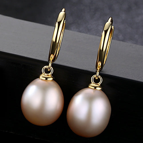 DR Brand 925 Sterling Silver Jewelry Clip on Earrings for Women 10-11mm Rice Pearl Clip Earrings Wholesale Gift Box Free