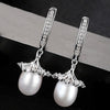 DR Brand European Style Loose Flowers Shape Charm Natural Pearl S925 Clip Earrings for Women Fine Jewelry Wholesale