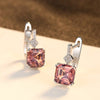 DR Brand Fine Topaz 925 Sterling Silver Stud Earring In Color Smoke or White Silver Earring Jewelry for Women Charm Daily