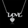 DR Classic LOVE with Heart Zircon 925 Sterling Silver Necklaces for Women Authentic S925 Necklace Wedding Jewelry Pendants