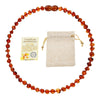 DR Classic Natural Amber Necklace Supply Certificate Authenticity Genuine Baltic Amber Stone Baby Necklace Gift 10 Color 14-33cm