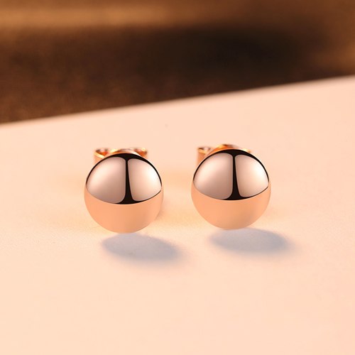DR Geniune 925 Sterling Silver Stud Earring With Round shape pure silver Earrings for Women/Girl Cute fashion Daily-life