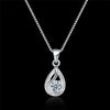DR Have Certificate AAAA Zircon Water Drop S925 Necklace Genuine 925 Sterling Silver Necklaces for Women Wedding Jewelry Pendant