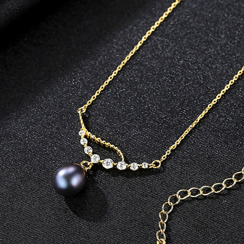 DR High Quality 925 Sterling Silver Pendant Necklace for Women AAAA Top Quality Natural Pearl Jewelry with Classic Chain