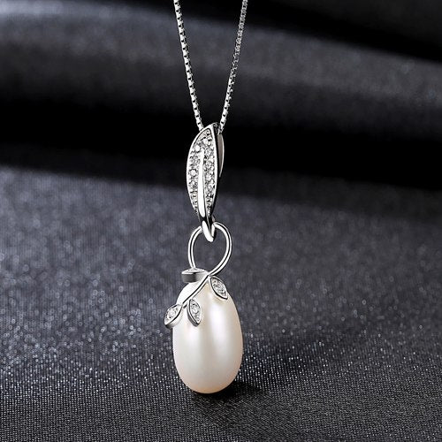 DR High Quality Solid S925 Silver Pendant For Women Fashion Real Natural Pearl Necklace 925 Sterling Silver Jewelry Lowest Price