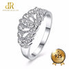 DR Luxurious 100% Real 925 Sterling Silver Ring Austria Zircon Crown Pure S925 Rings For Women Engagement Fine Jewelry Bijoux