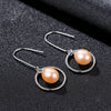 DR Original 6-7mm Natural Pearl Drop Earrings For Women Real 925 Sterling Silver Minima Dangling Earring Fine Jewellery