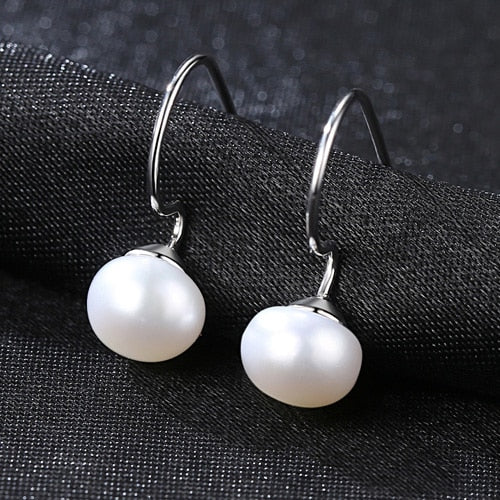 DR Real Pink and White Pearls S925 Stud Earrings for Women Natural Pearl 925 Sterling Silver Earrings Fine Jewelry