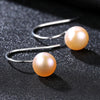 DR Real Pink and White Pearls S925 Stud Earrings for Women Natural Pearl 925 Sterling Silver Earrings Fine Jewelry