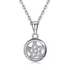 DR Shiny Zircon Round Hollow Star Shape S925 Necklaces for Women Authentic 925 Sterling Silver Necklace Fashion Jewelry Pendants