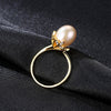 DR Water Drop Pearl S925 Silver Resizable Ring for Lady Newest Exquisite Unique Jewelry 925 Sterling Silver Rings for Women